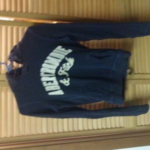 Abercrombie & Fitch Brand Navy Blue & Cream Hoodie-Size Med.-NWOT